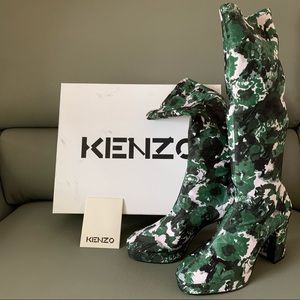 NWT KENZO Aquarelle glove platform boots